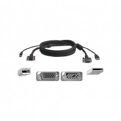 Belkin OmniView All-In-One Pro Series Plus - Video / USB cable - HD-15 (VGA), USB Type B to USB, HD-15 (VGA) (M) - 1.8 m - molded - B2B - for P/N: F1DN102U, F1DN104U, F1DN108U